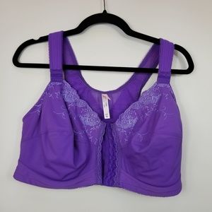 Comfort Choice 42DD 42E Purple Lace No Wire Bra